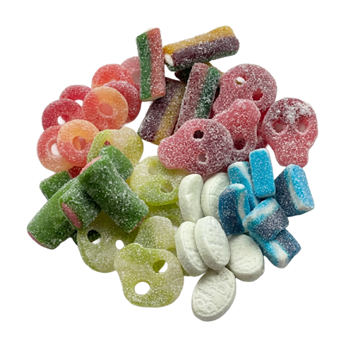 The SOUR SWEDE skully candy mix